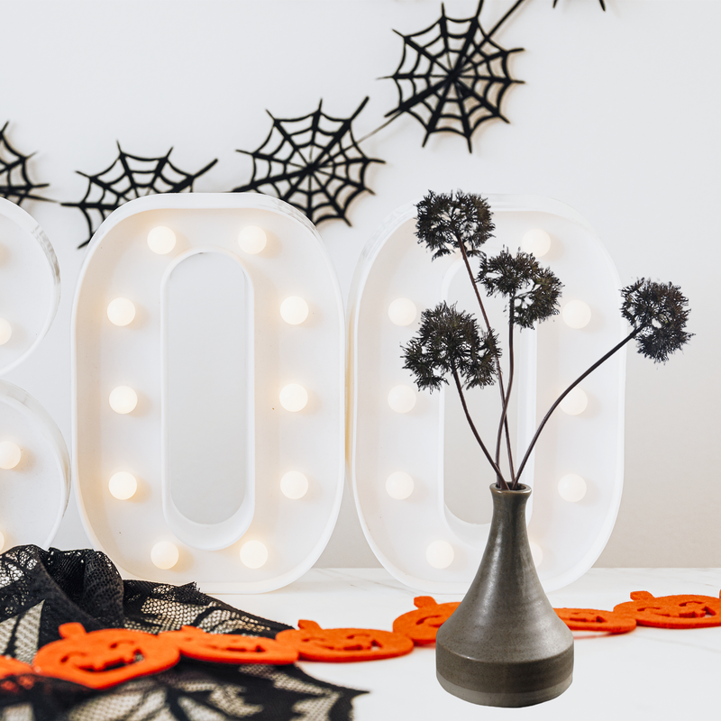 Arrangement de fleurs d'Halloween en gros avec tige de pissenlit noir de 31 po 