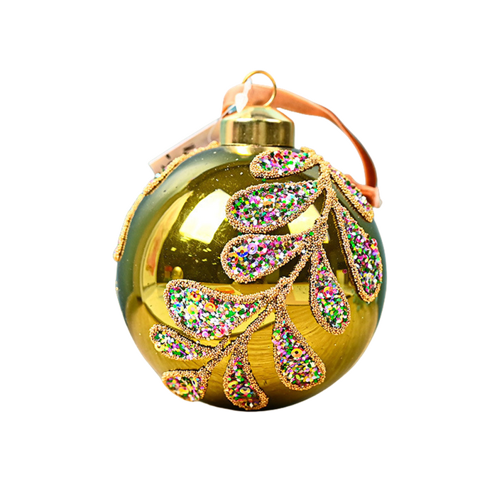 Bulk Christmas Hand Painted Ball Ornaments Glass Pendant for Xmas Tree Decor Wholesale