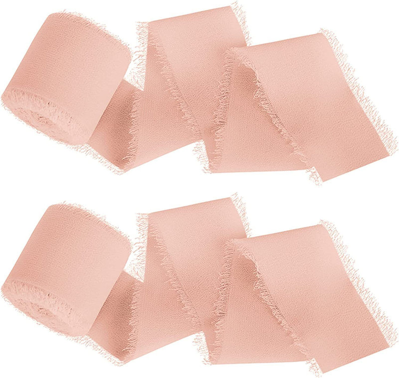 Bulk 22 Colors 5.4 Yd Handmade Fringe Chiffon Silk-Like Ribbon Smooth Ribbon for Wedding Party Decoration Wholesale