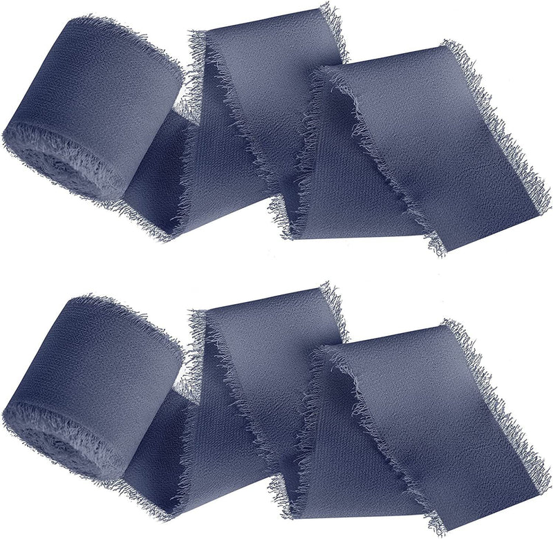 Bulk 22 Colors 5.4 Yd Handmade Fringe Chiffon Silk-Like Ribbon Smooth Ribbon for Wedding Party Decoration Wholesale