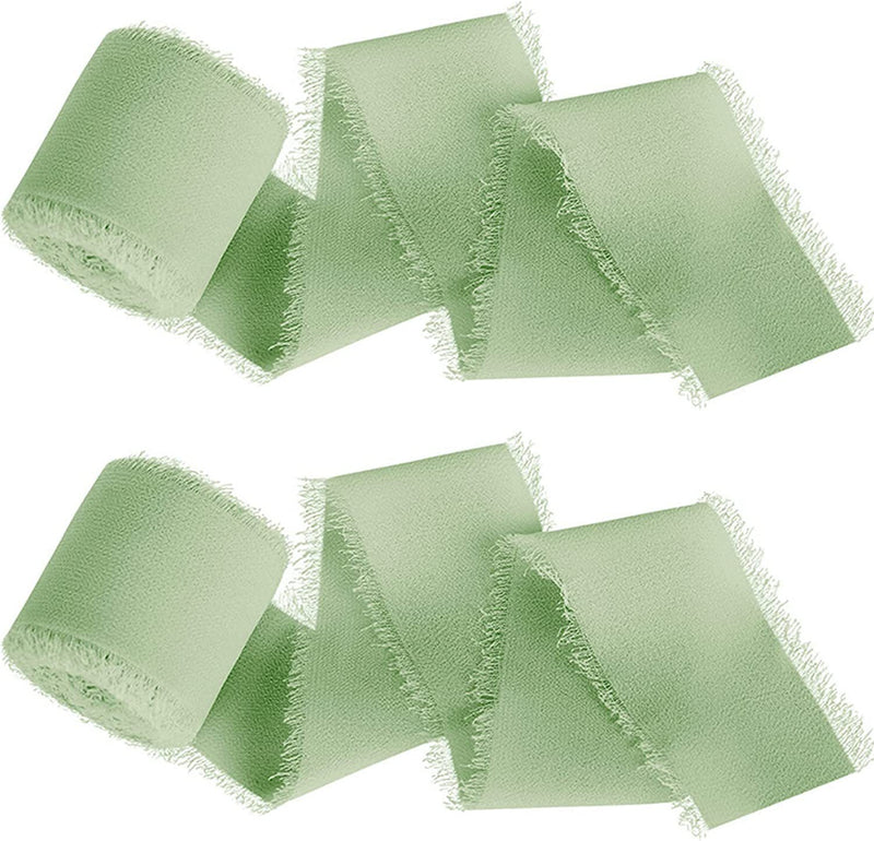 Bulk 22 Colors 5.4 Yd Handmade Fringe Chiffon Silk-Like Ribbon Smooth Ribbon for Wedding Party Decoration Wholesale