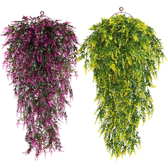 Bulk Lavender Hanging Flowers Garland Plants Hanging for Outdoors UV Resistant Wholesale