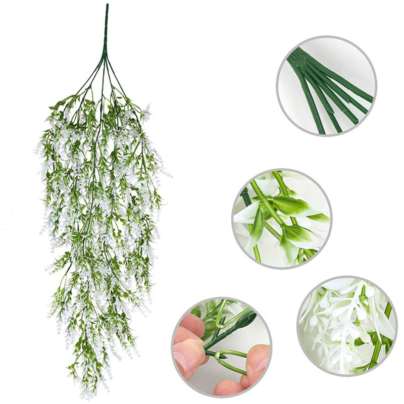 Bulk Lavender Hanging Flowers Garland Plants Hanging for Outdoors UV Resistant Wholesale