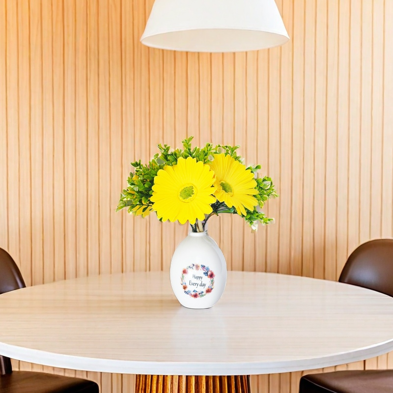 Bulk Happy Every Day Vase with Spring Flowers and Greenery Arrangement Wholesale