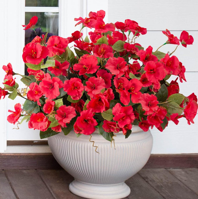 Bulk Hibiscus Bush Artificial Flowers for Outdoors UV Resistant Look Real Faux Plants Wholesale