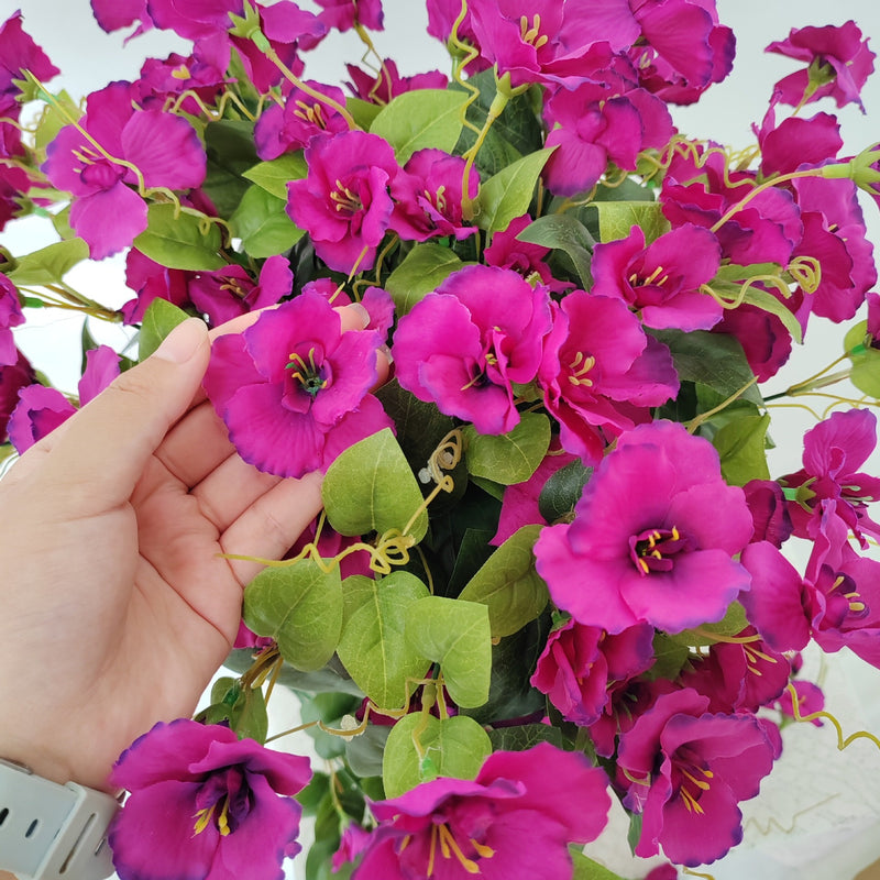 Bulk Hibiscus Bush Artificial Flowers for Outdoors UV Resistant Look Real Faux Plants Wholesale