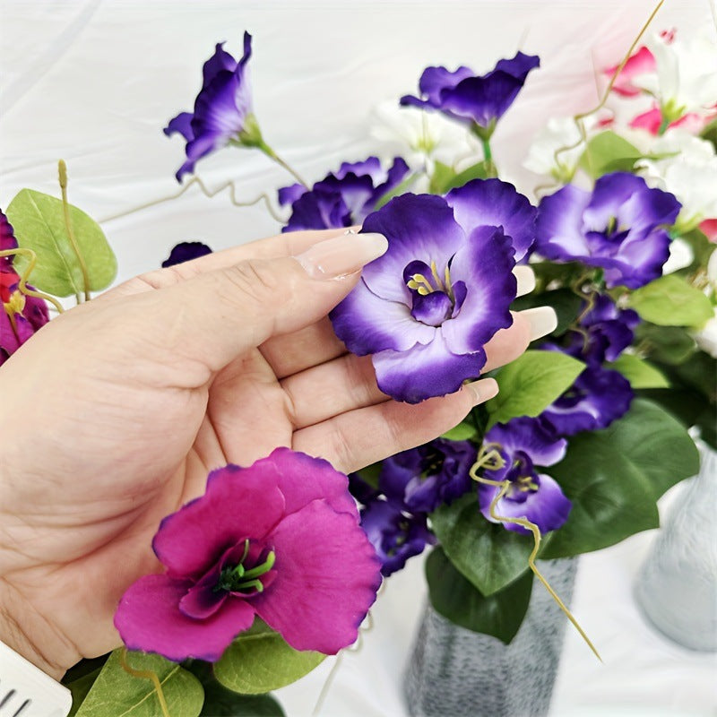 Bulk Hibiscus Bush Artificial Flowers for Outdoors UV Resistant Look Real Faux Plants Wholesale