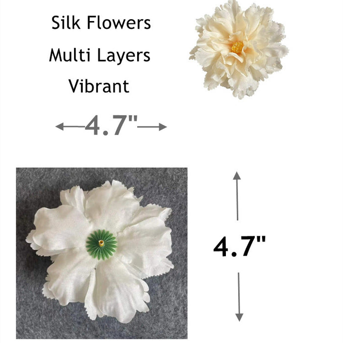 Bulk 50pcs Faux Hibiscus Flowers Heads for Crafts Wholesale