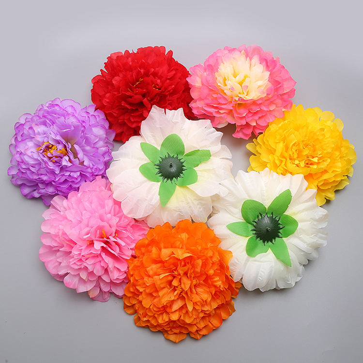 Bulk 7" Homecoming Silk Peony Flower Heads Crafts for Back to School Homecoming Week Party Decorations Wholesale