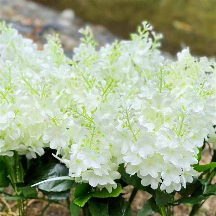 Exclusivo a granel, 8 Uds., flores artificiales de arbusto de jacinto para exteriores, resistente a los rayos UV, venta al por mayor