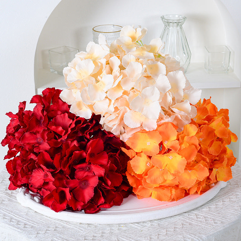 Bulk 17.7" Hydrangea Bush Bouquet Faux Silk Hydrangea Flowers Wholesale