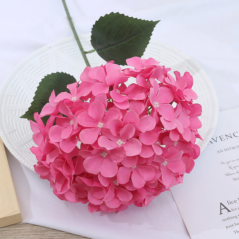 Lot de 5 tiges de fleurs d'hortensia en soie de 24 pouces en vrac pour centre de table floral, boutique de fête de mariage, baby shower, vente en gros