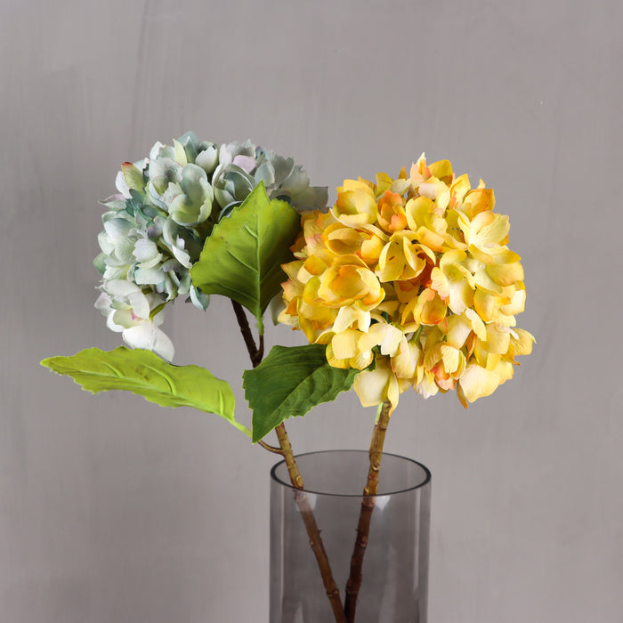 Bulk Silk Hydrangea Flowers with Stems and Leaf for Home Wedding Party Table Core Decoration Wholesale
