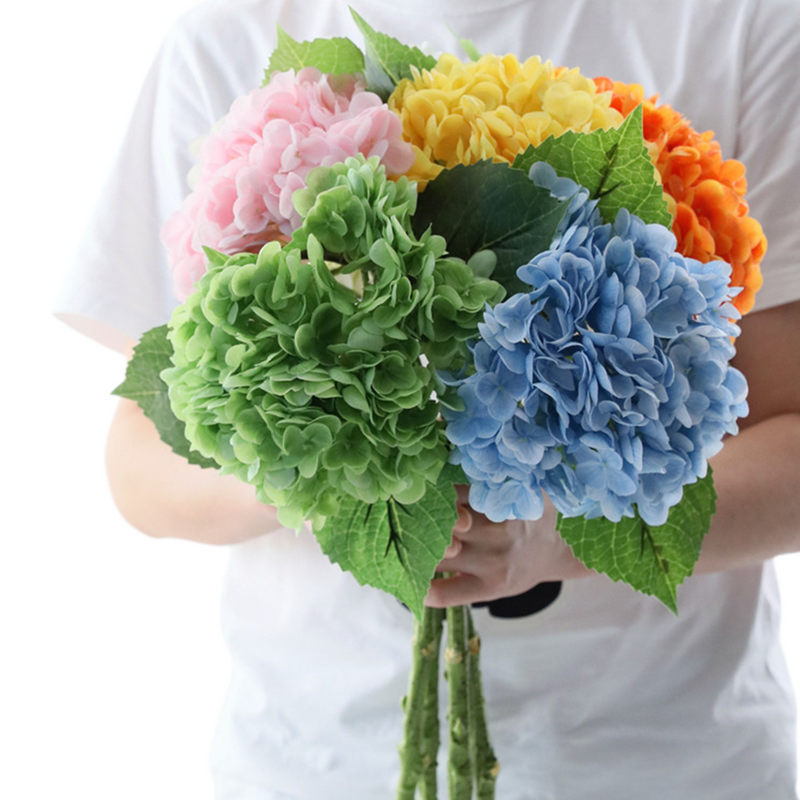 Tiges d'hortensia au toucher réaliste de 19 po en vrac, parfaites pour les compositions florales en gros 