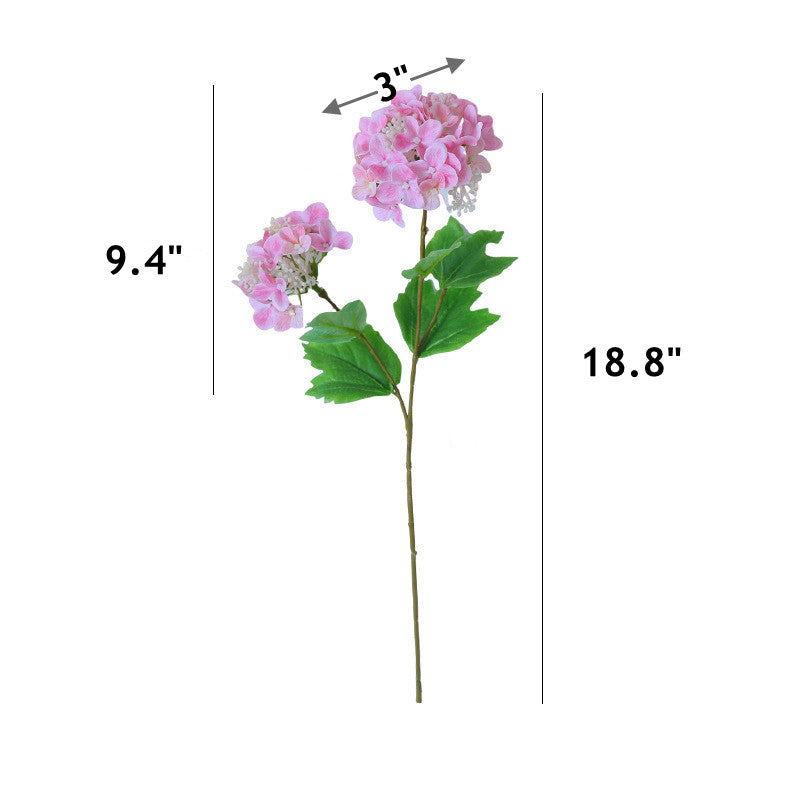 Lot de 2 tiges d'hortensia de 18,8 pouces avec branches en spray de fruits en gros 