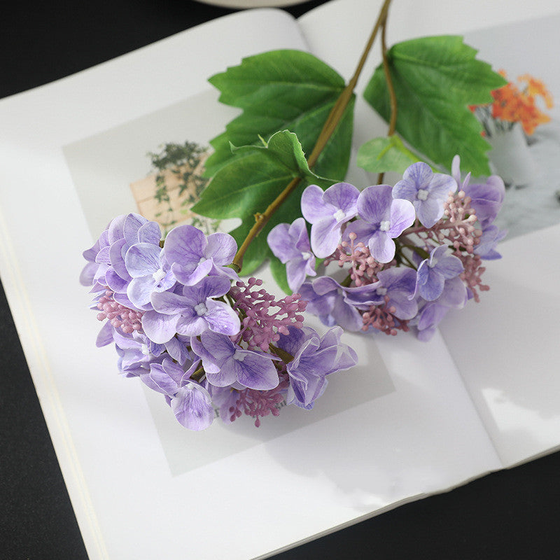 Lot de 2 tiges d'hortensia de 18,8 pouces avec branches en spray de fruits en gros 