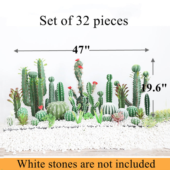 Bulk Set of Cactus Stems Landscaping Faux Succulents Plants Wholesale