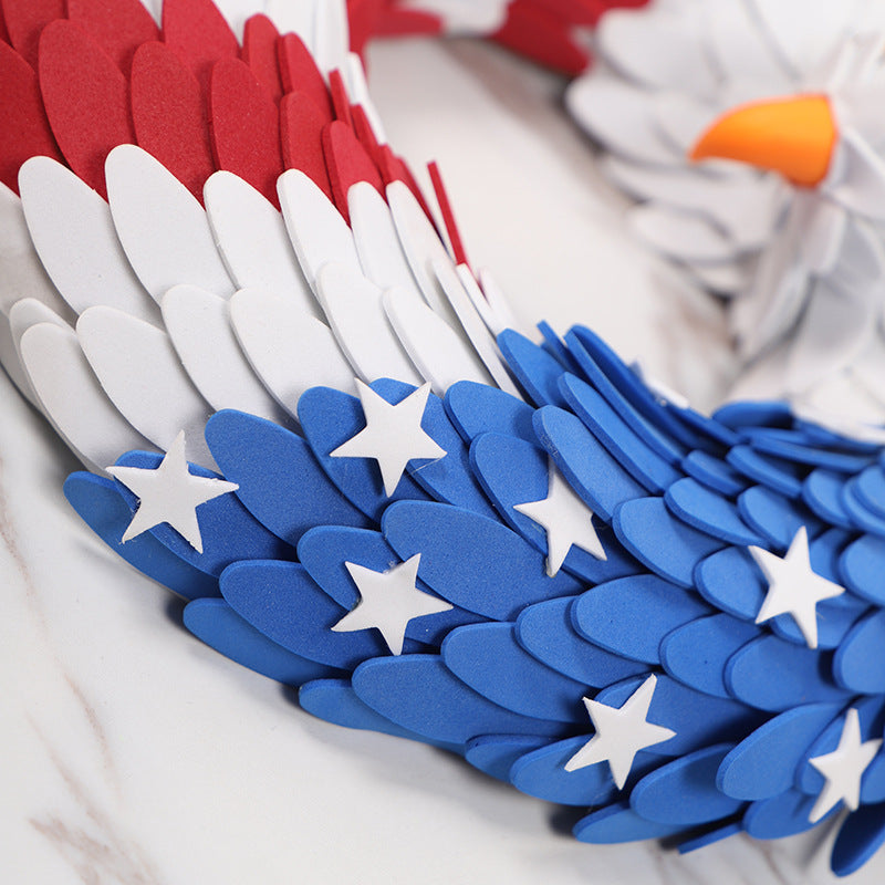 Bulk 15" Eagle Wreath Independence Day Decorative Wreaths Wholesale