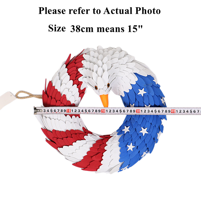 Guirnalda de águila a granel de 15 "guirnaldas decorativas del Día de la Independencia al por mayor 