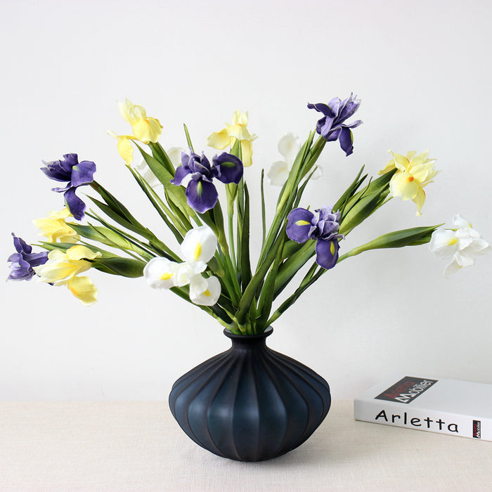 Bulk 23" Iris Stems Real Touch Flowers Artificial Wholesale