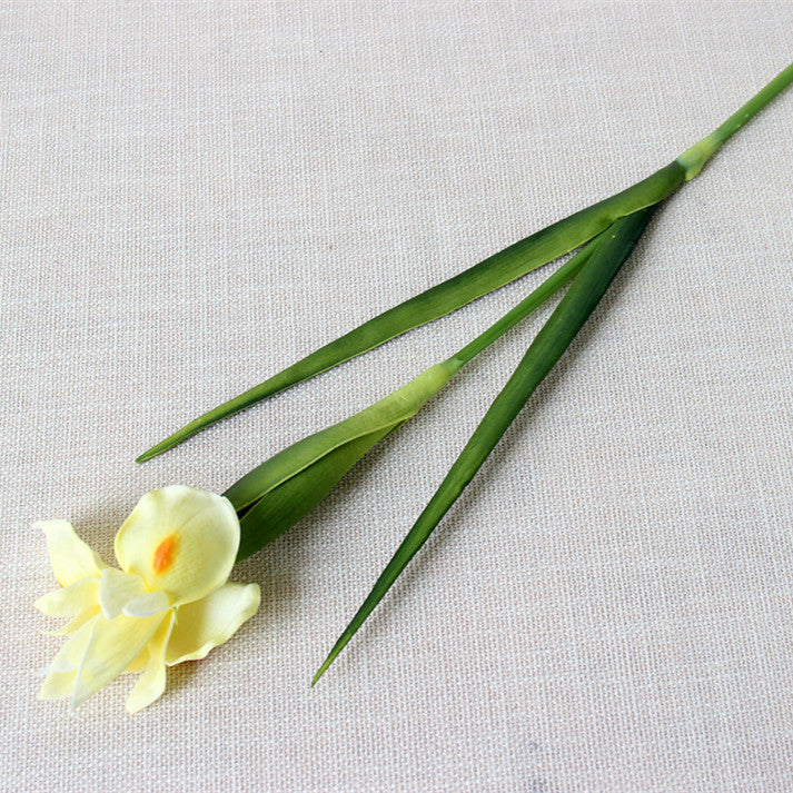 Tiges d'iris en vrac de 23 pouces, fleurs artificielles au toucher réaliste, vente en gros 