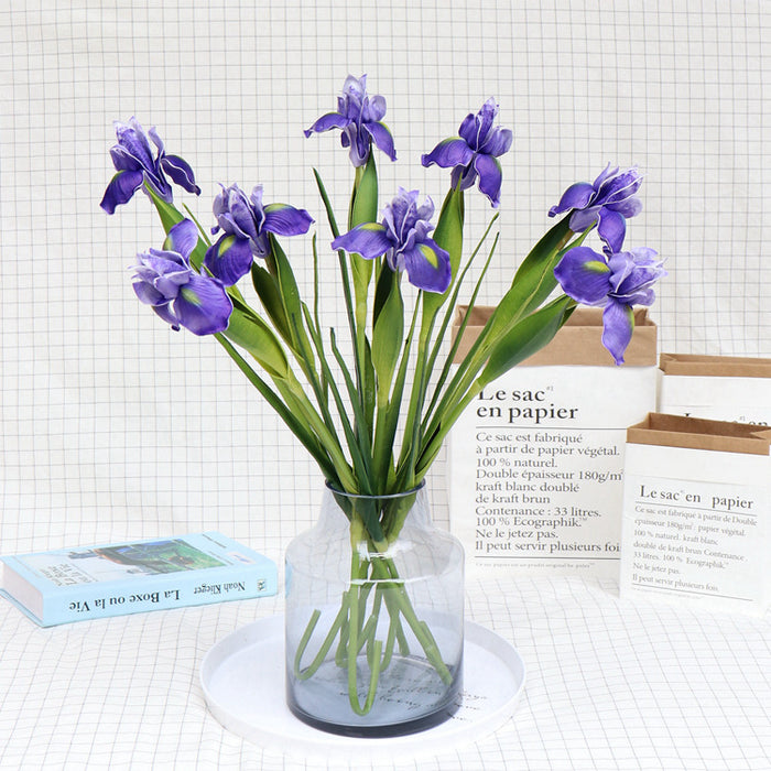 Granel 8 Uds 23 "flor de iris Artificial Real Touch tallos largos al por mayor 