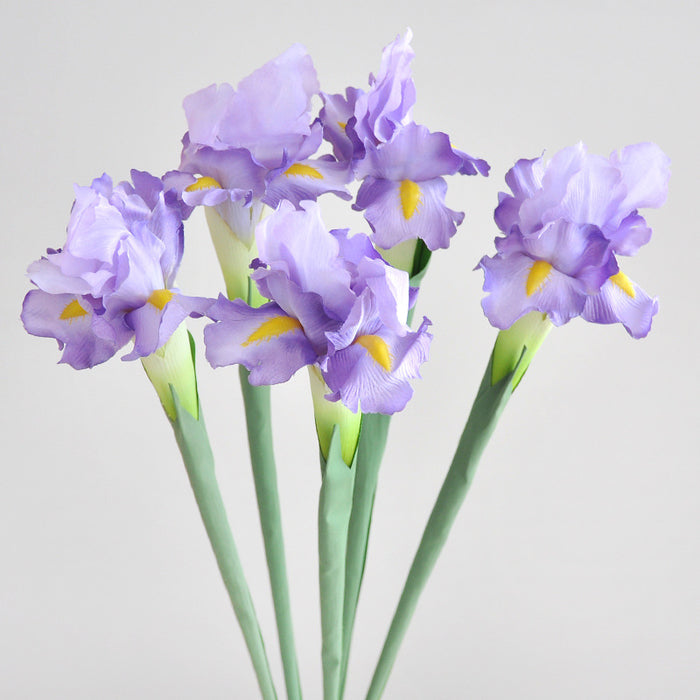 Bulk 5Pcs Iris Stems Silk Floral Artificial Wholesale