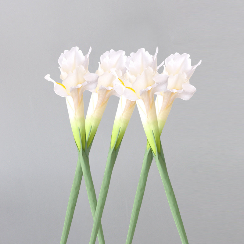 Lot de 5 tiges d'iris artificielles en soie pour fleurs en gros