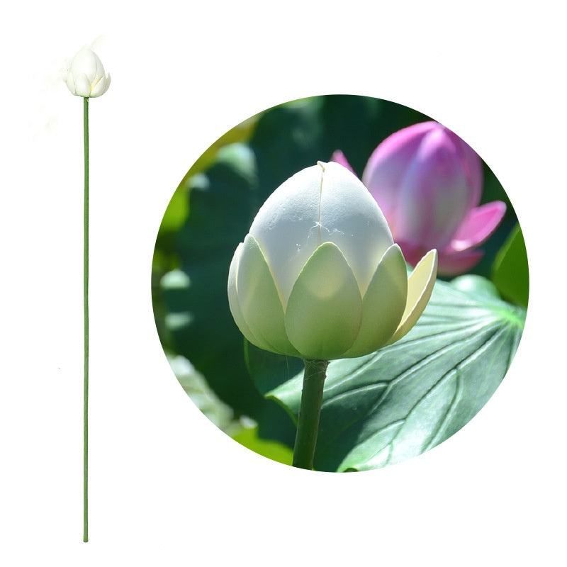 Tiges de lotus extra larges de 35 pouces en vrac, fleurs artificielles au toucher réaliste, vente en gros