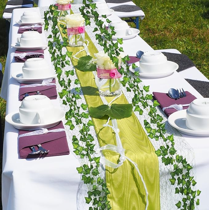 Clearance Bulk Artificial Ivy Leaf Vines Silk Ivy Leaves Hanging for Home Kitchen Garden Office Wedding Wall Decor Wholesale