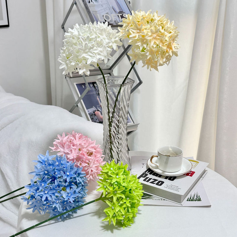 Tiges d'Ixora en vrac de 28,3 pouces Fleur artificielle en soie Ixora Floral en gros