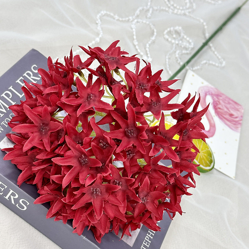 Tiges d'Ixora en vrac de 28,3 pouces Fleur artificielle en soie Ixora Floral en gros