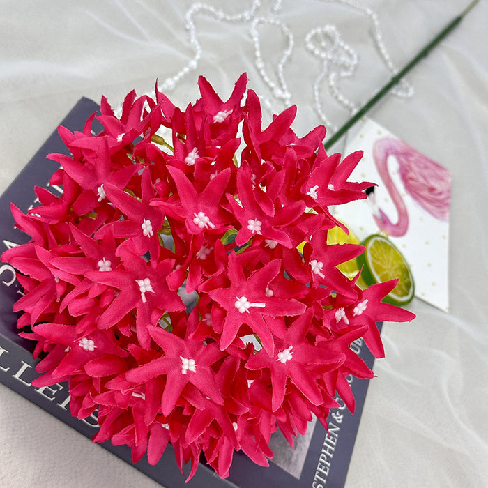 Bulk 28.3” Ixora Stems Flower Silk Artificial Ixora Floral Wholesale