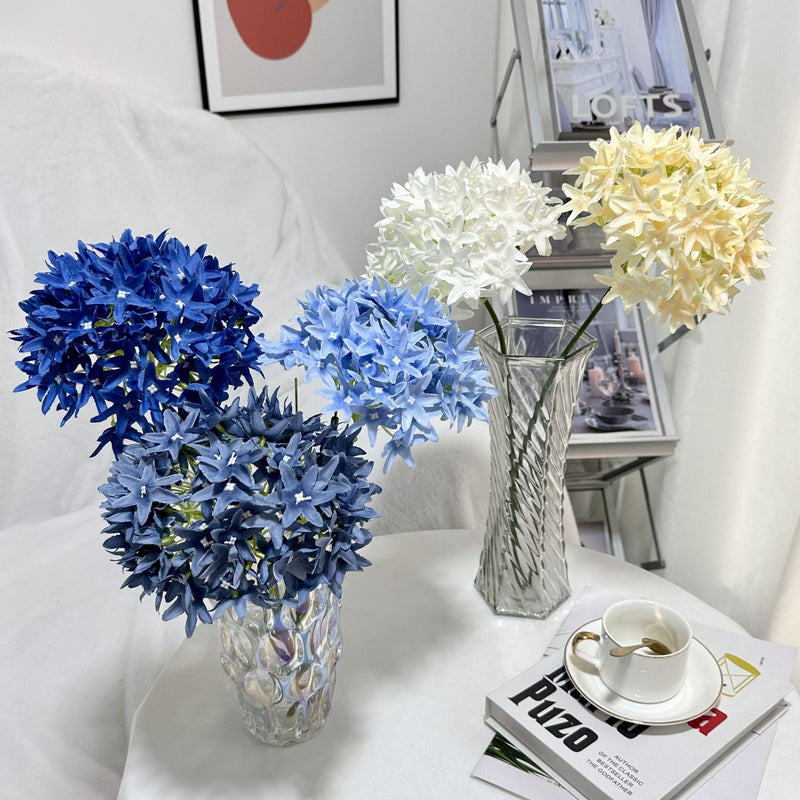 Tiges d'Ixora en vrac de 28,3 pouces Fleur artificielle en soie Ixora Floral en gros