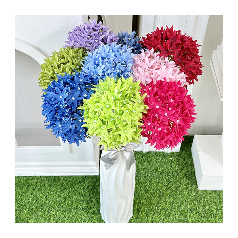 Tiges d'Ixora en vrac de 28,3 pouces Fleur artificielle en soie Ixora Floral en gros