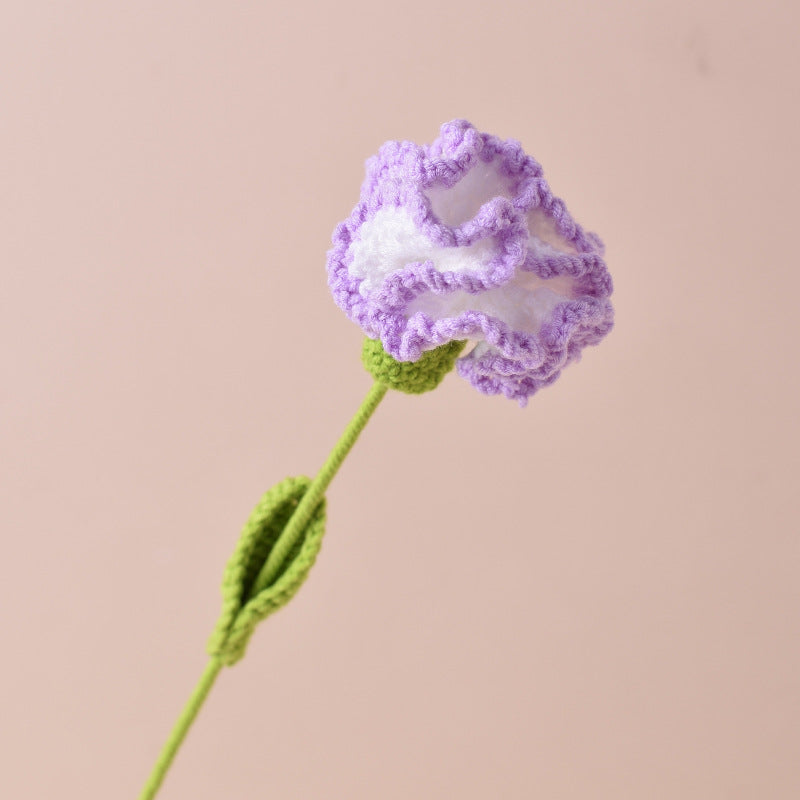 Bulk Handmade Crochet Flowers Artificial Wool Carnation for Gift Anniversary and Mothers Day Wholesale