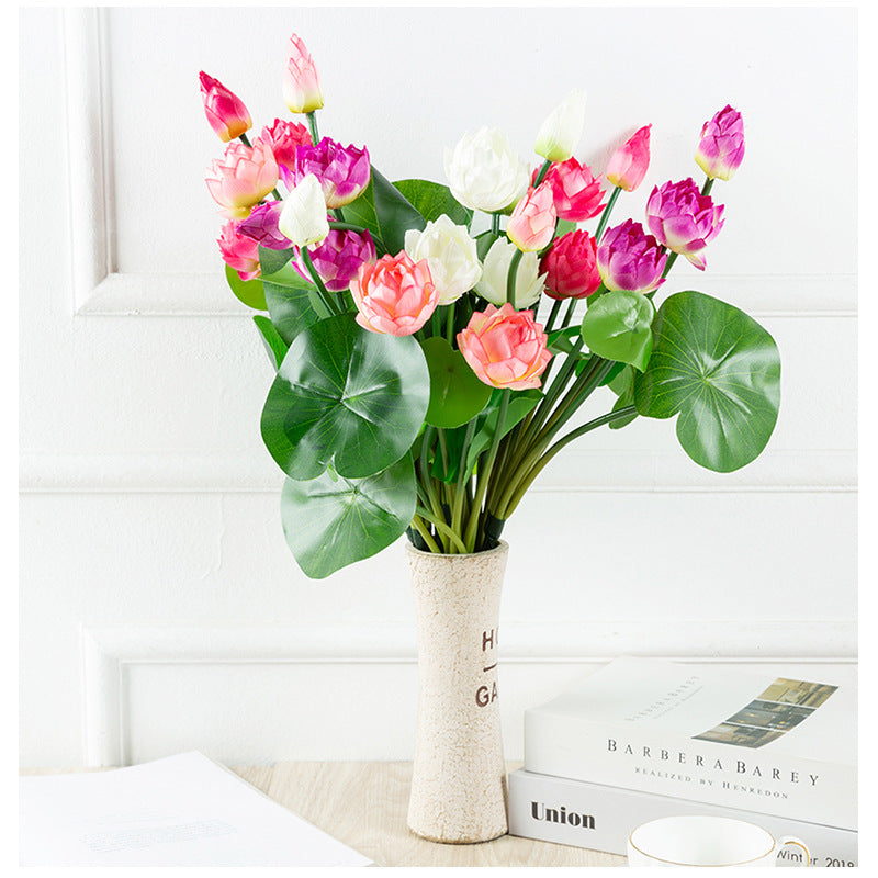 Tiges de lotus en vrac de 18 pouces pour les arrangements de fête, de bureau à domicile en gros