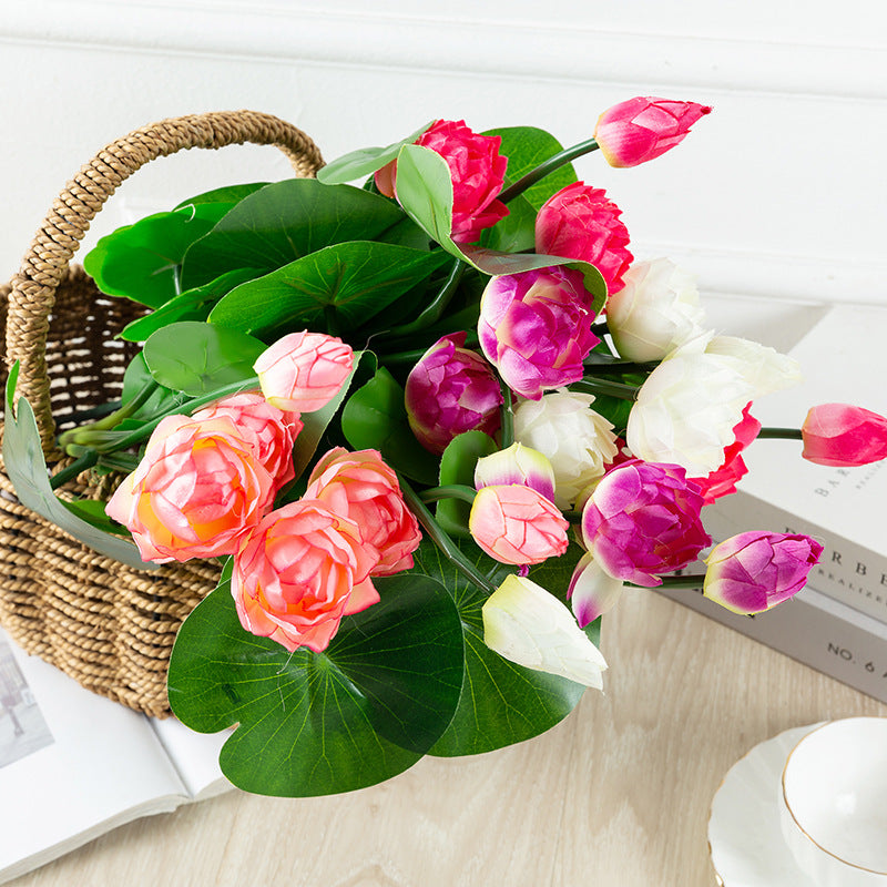 Tiges de lotus en vrac de 18 pouces pour les arrangements de fête, de bureau à domicile en gros