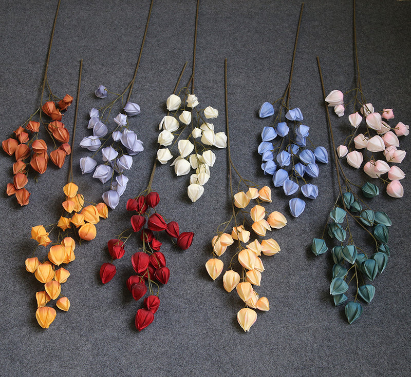 Bulk Extra Long 39" Dangling Fruit Vine Lantern Flower Stem Artificial Floral Wedding Party Wholesale