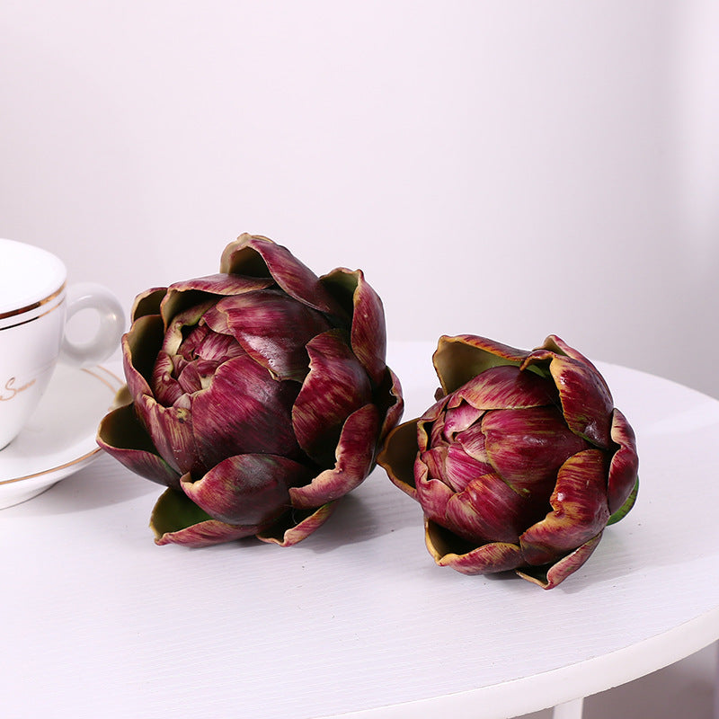 Bulk 3 Colors Large Artificial Artichokes Real Touch Vegetables Artificial Centerpiece Wholesale