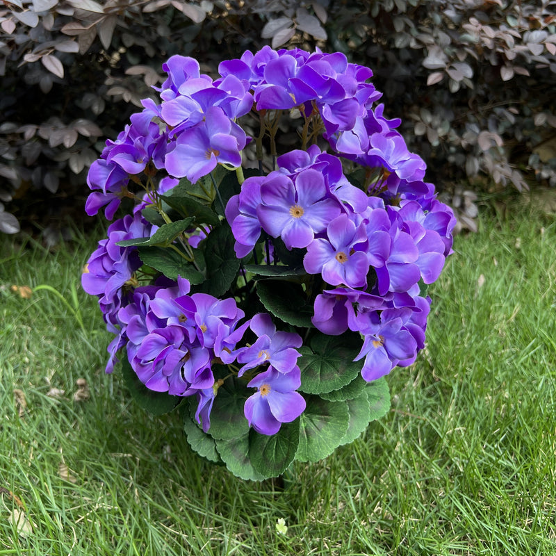 Bulk 2025 Upgraded Large Geranium Bush 24 Stems Outdoor Artificial Flowers  UV Resistant Wholesale