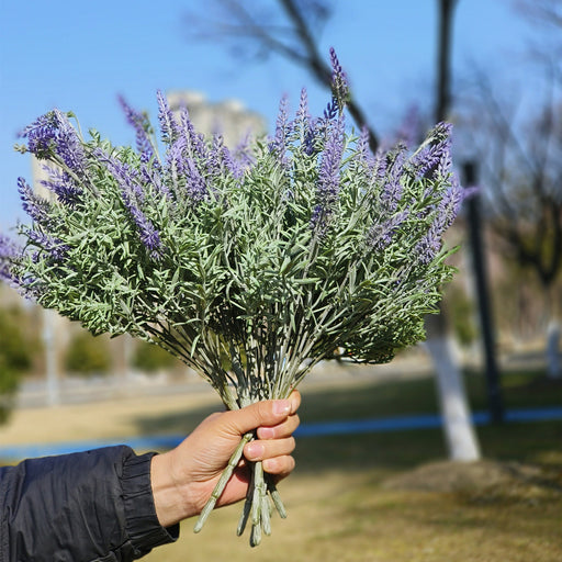 outdoor lavender plants Bulk 18" Large Outdoor Lavender Bush Shrubs UV Resistant for Garden La — Artificialmerch