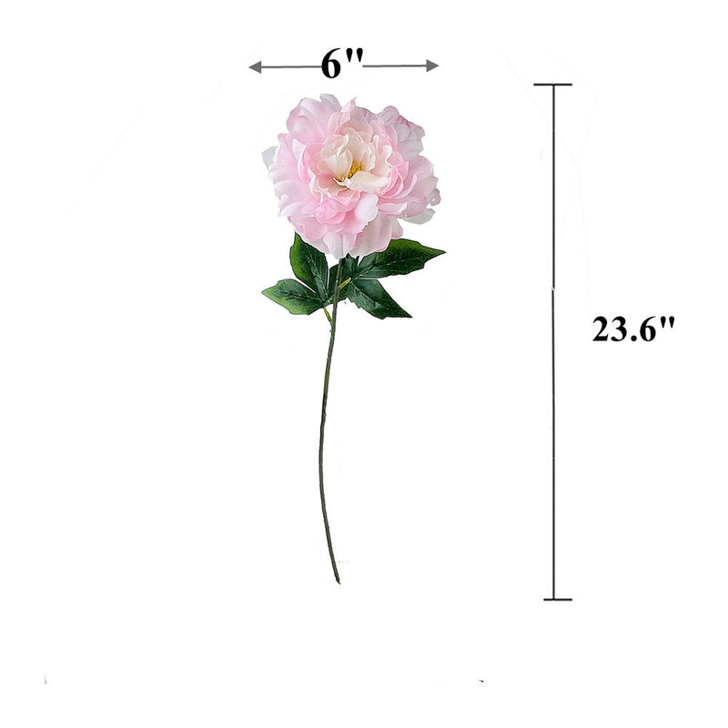 Pivoine artificielle en gros, 23,6 pouces, longues tiges, fleurs en soie, vente en gros