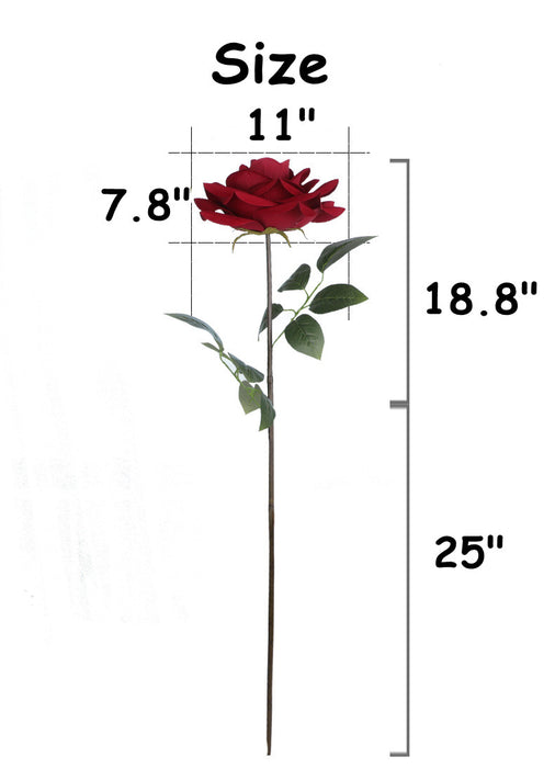 Bulk 43" Large Rose Long Stems Silk Flowers Artificial Floral Arrangement Wholesale