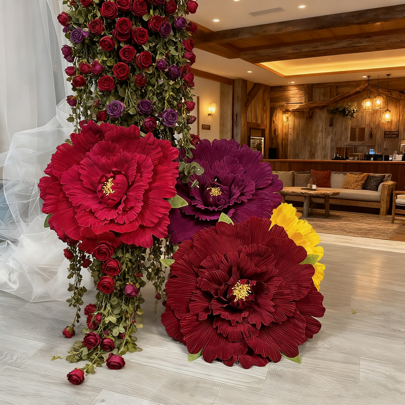 Bulk 31" Extra Large Giant Artificial Peony Stems - Decor for Hotel Lobby & Reception Wholesale