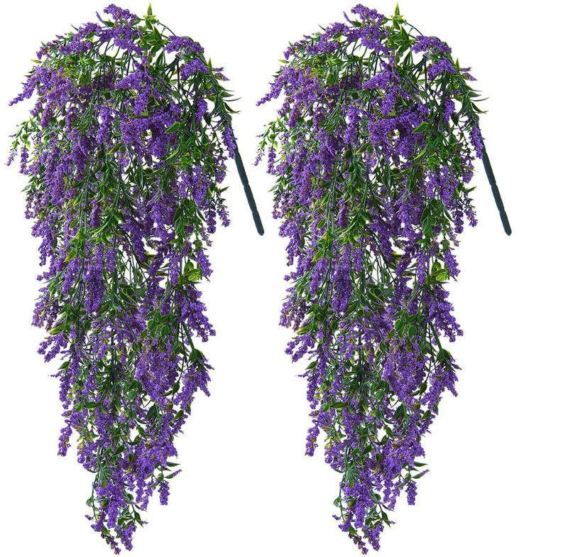 Bulk 2pcs Hanging Flower Lavender Garland Hanging Greenery Plants Ivy Vine Wholesale