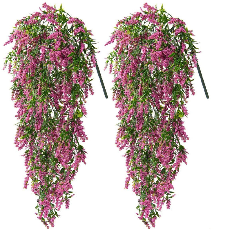 Bulk 2pcs Hanging Flower Lavender Garland Hanging Greenery Plants Ivy Vine Wholesale
