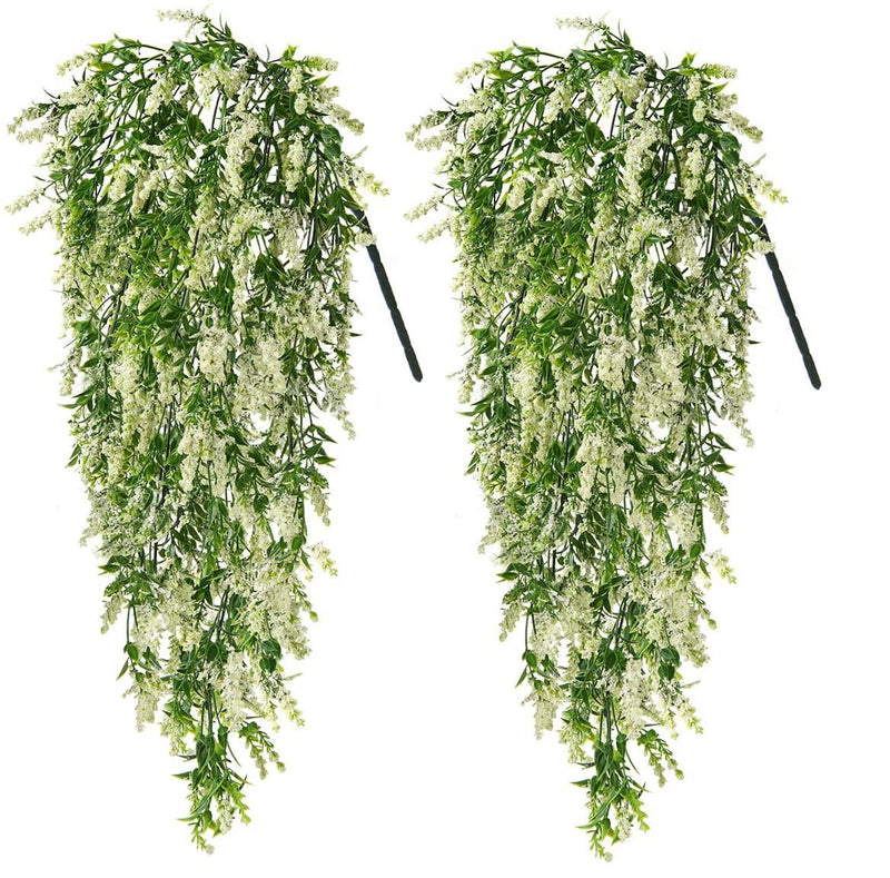Bulk 2pcs Hanging Flower Lavender Garland Hanging Greenery Plants Ivy Vine Wholesale