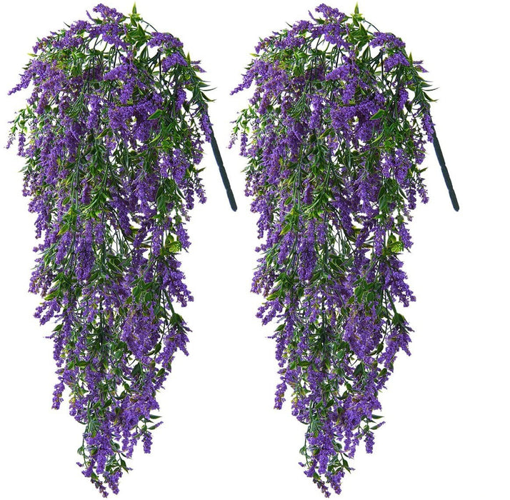 Bulk 2Pcs Hanging Flower Lavender Garland Hanging Greenery Plants Ivy Vine Wholesale
