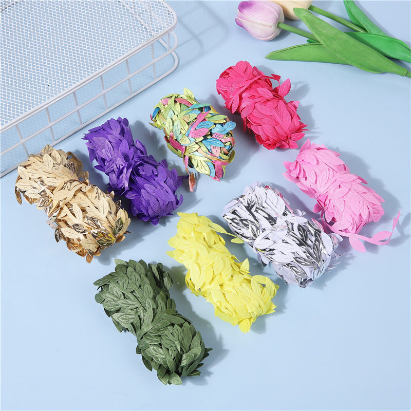 Bulk 32Ft Leaves Ribbon Fake Ivy Leaf Garland for DIY Wedding Party Craft Wall Decoration